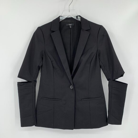 Drew black blazer jacket elbow slit lined one button X-Small - Picture 1 of 3
